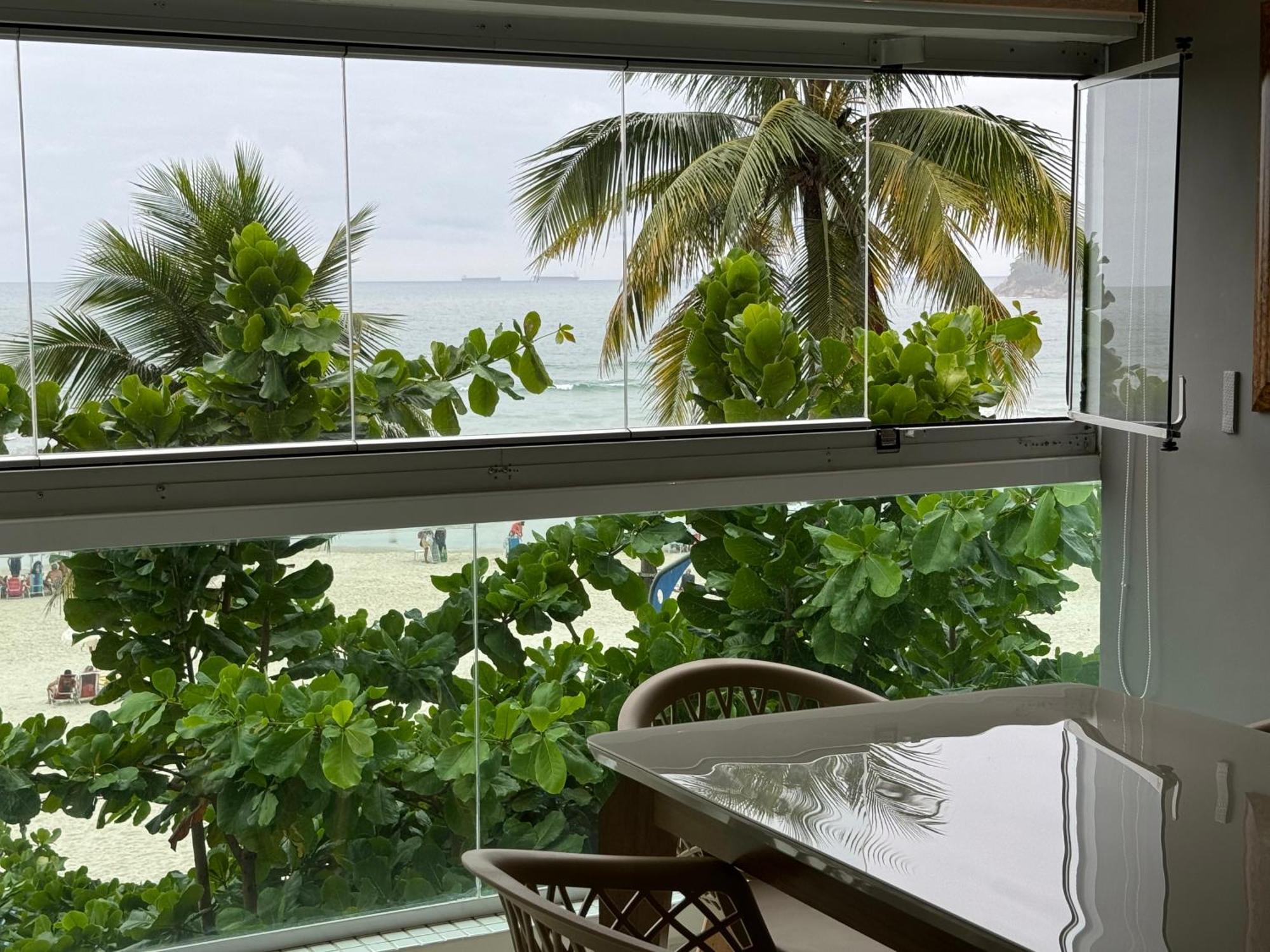 Apartamento Vista Para O Mar E Pe Na Areia Guarujá Exteriör bild