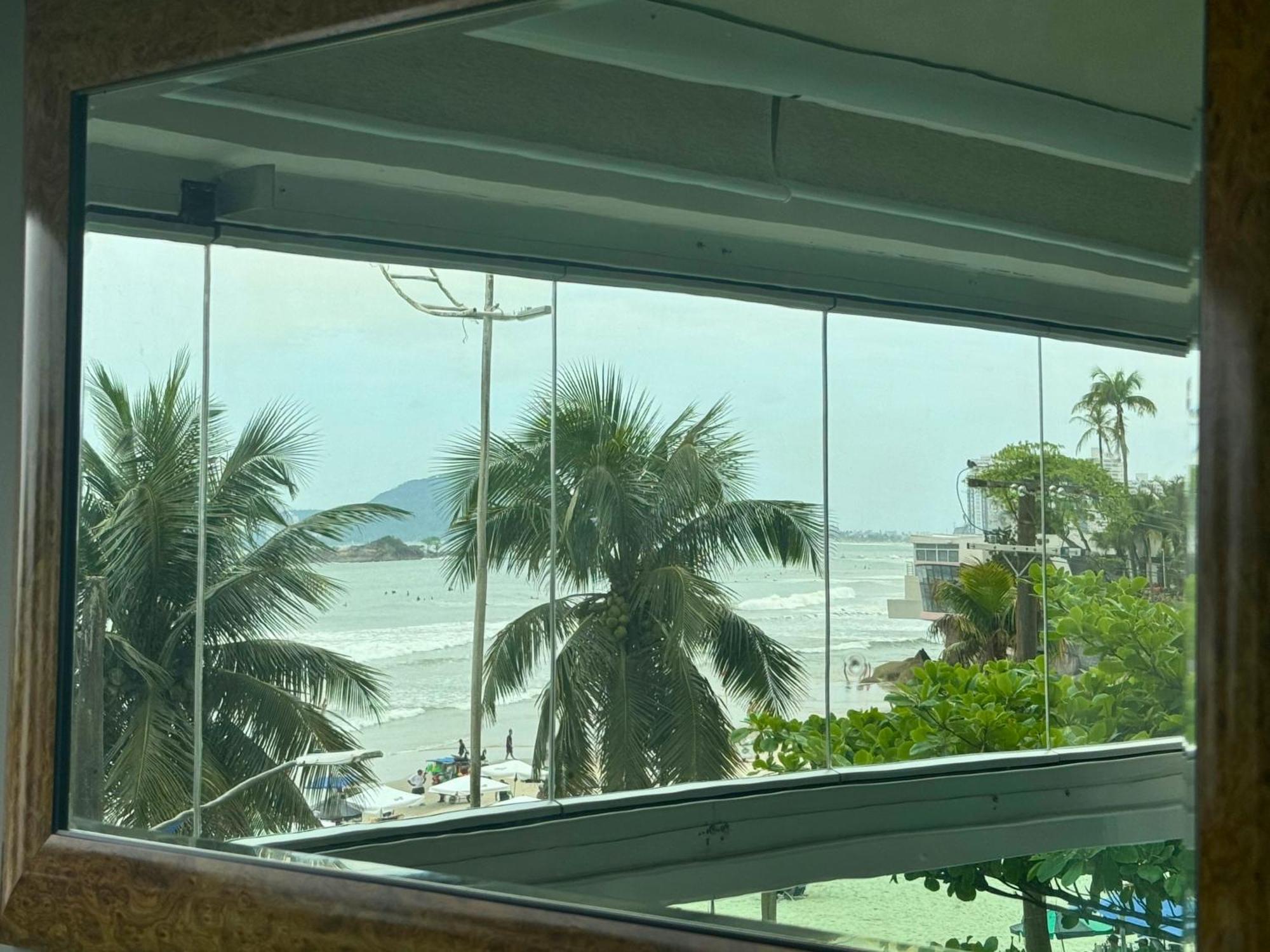 Apartamento Vista Para O Mar E Pe Na Areia Guarujá Exteriör bild
