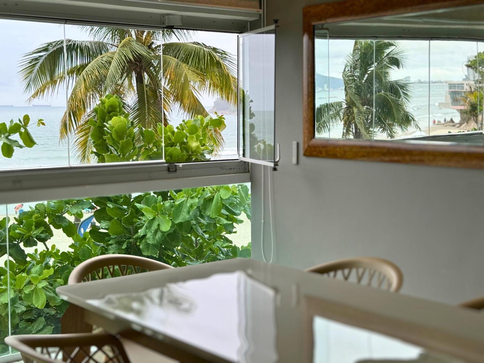 Apartamento Vista Para O Mar E Pe Na Areia Guarujá Exteriör bild